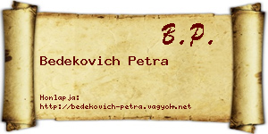 Bedekovich Petra névjegykártya